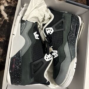 Jordan Black and White Speckled Sneakers